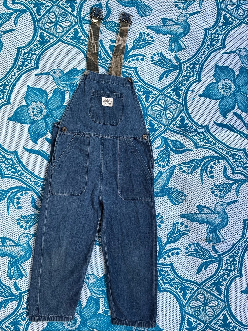 Denim Blue Adjustable Strap Overalls